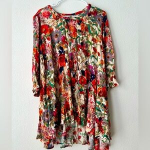 JODIFL Multicolor Floral Tunic/ Mini Dress